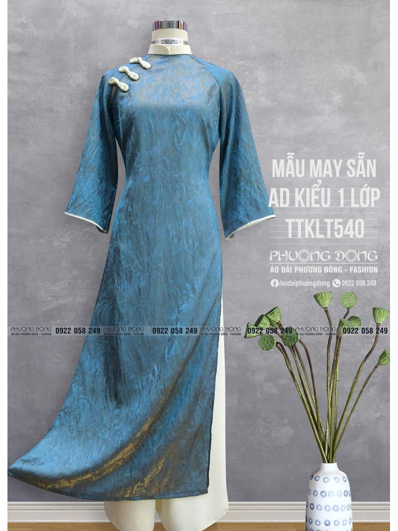 Áo Dài Phom Trẻ Gấm Lụa Phom Suông TTKLT540